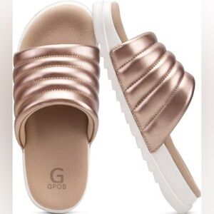 GPOS Womens Slides with Memory Foam Soft Cushioned Cozy House Slippers sz 39 new